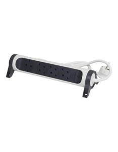 Εικόνα της Legrand SurgeArrest 4 Outlets 3m Cable  White/Grey Rotating